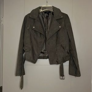 Gray Suede Forever 21 Jacket. Size Medium.